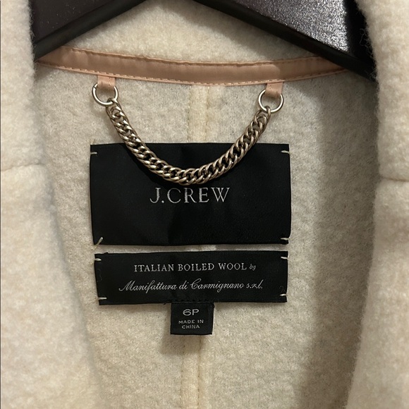 J. Crew Women's Cream Double-Breasted Pea Coat - Picture 2 of 3